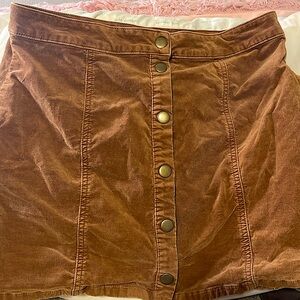 Melville brown button up skirt